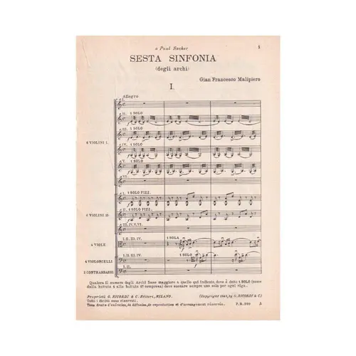 Sesta Sinfonia(Degli Archi)