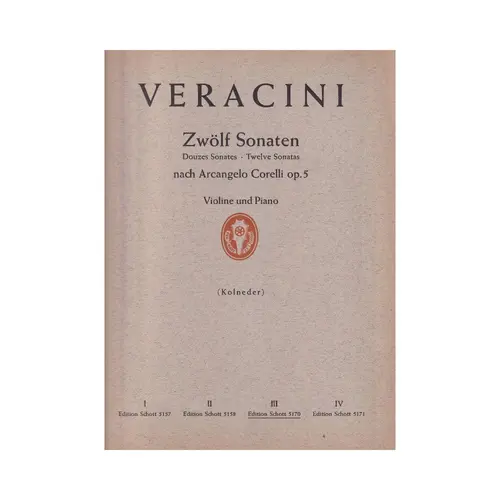 Zwolf sonaten fur violine und basso continuo - vol. III