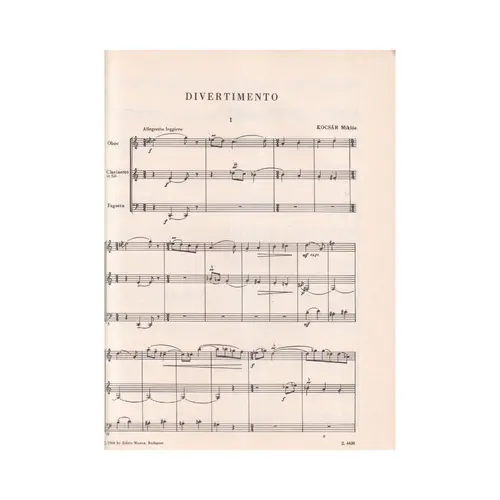 Divertimento per oboe, clarinetto e fagotto