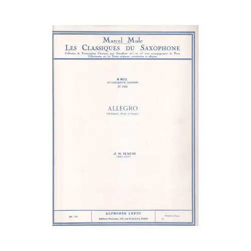 Allegro (1A Sonate Flauta E Piano)