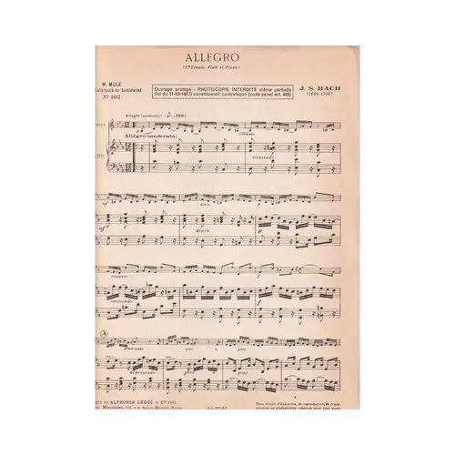 Allegro (1A Sonate Flauta E Piano)