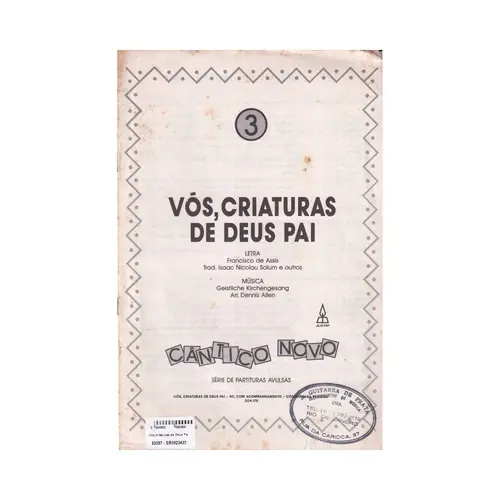 Vós,Criaturas de Deus Pai