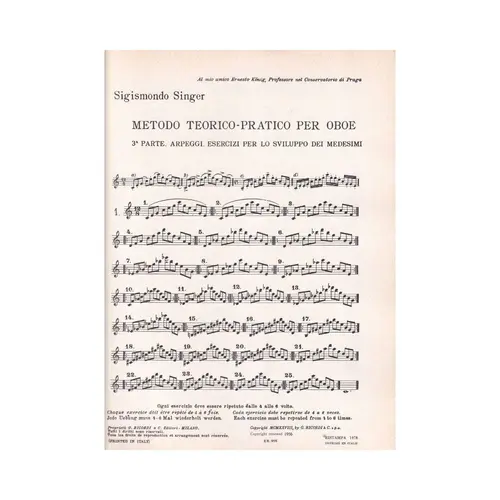 Metodo Teorico-Pratico Per Oboe - V.3