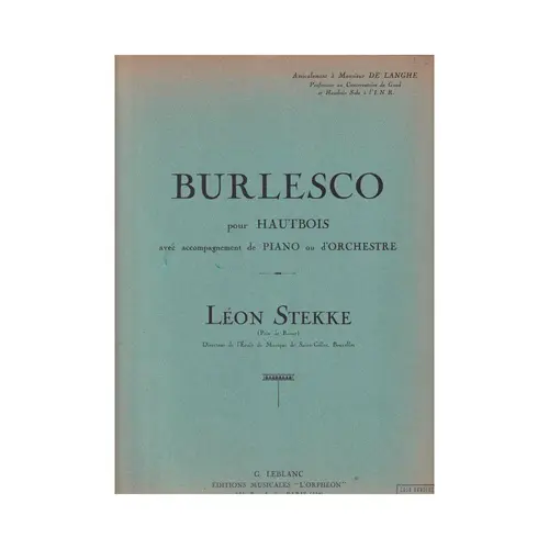 Burlesco Pour Hautbois  (Edição Antiga)