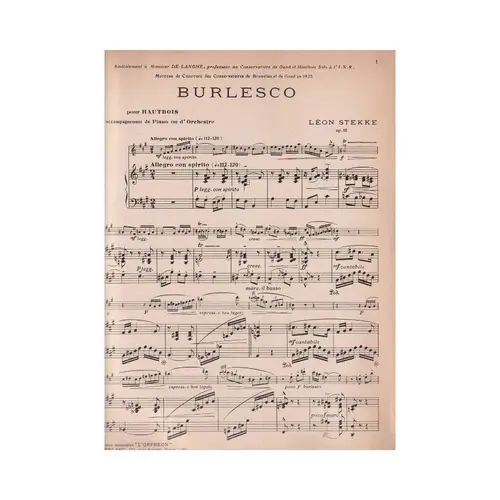 Burlesco Pour Hautbois  (Edição Antiga)