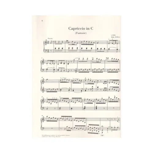 Fantasia C major (Capriccio) Hob. XVII:4