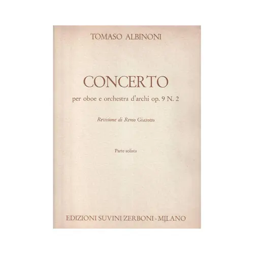 Concerto Per Oboe E Orch - Op.9 N.2 - Parte Solista