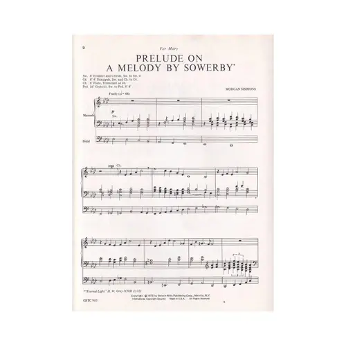 Prelude on a Melody by Sowerby