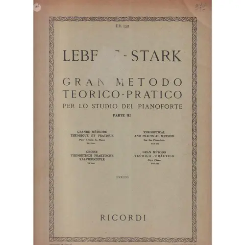 Gran Metodo Teorico-Pratico per lo studio del piano forte parte III