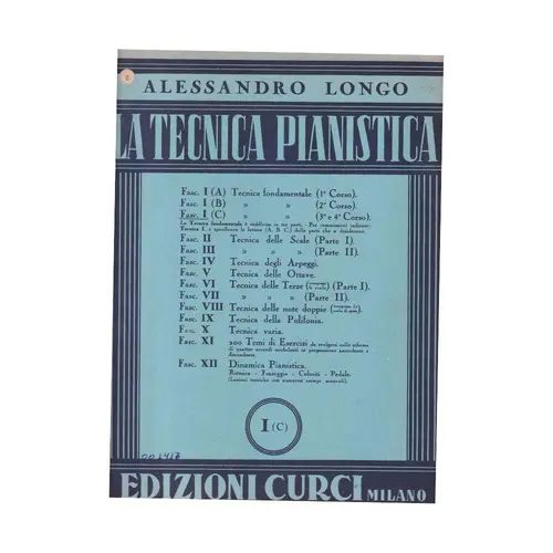 La Tecnica Pianistica - Vol.01c - Tecnica Fondamentale ( 3o e 4o corso)
