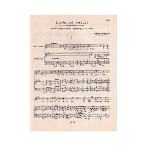 Lieder (Songs) for Voice and Piano - Vol.2 - Pocket Scores
