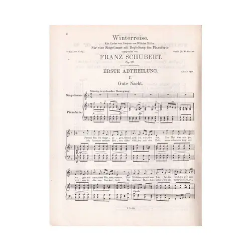 Winterreise, Op.89 - Pocket Score