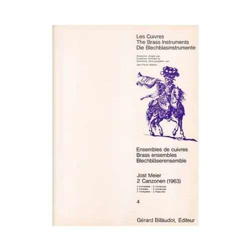 2 Canzonen (1963) Ensembles de cuivres Brass ensembles n. 4