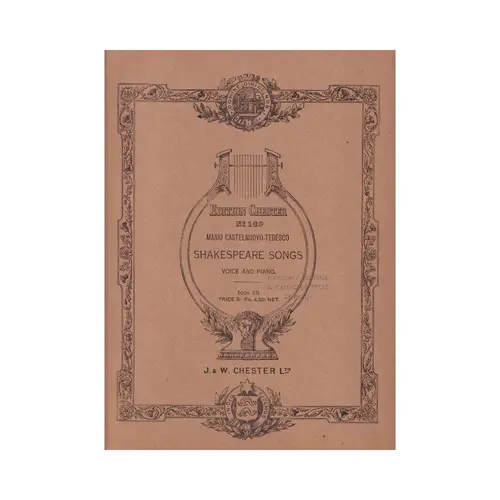 Shakespeare Songs - vol. XII Epithalamium