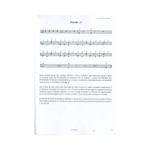 Leitura à primeira vista - 50 estudos para Bateristas