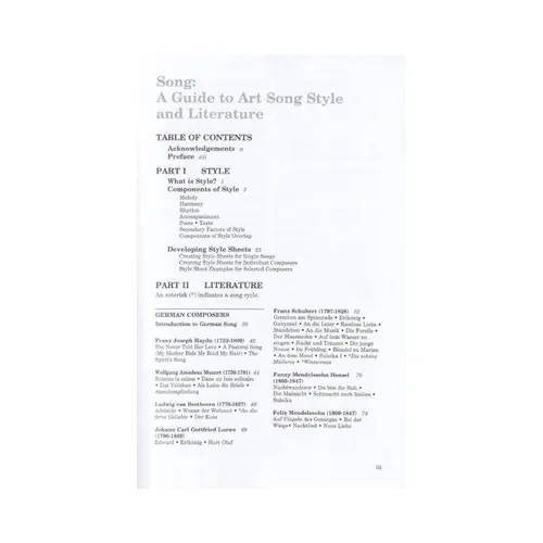 Song – Revised Edition A Guide to Art Song Style and Literature