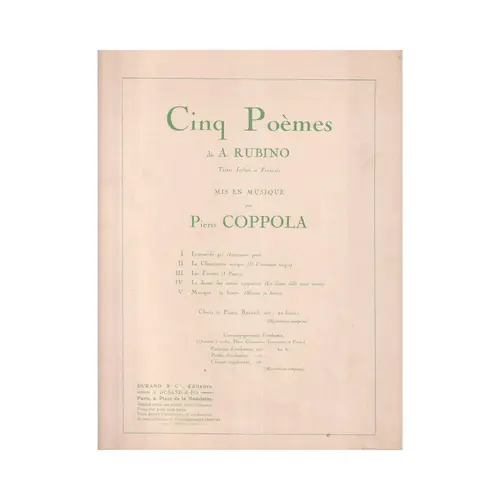 Cinq Poemes