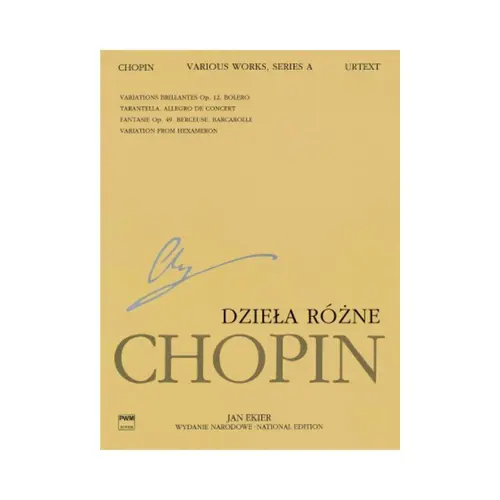 Various Works for Piano, Series A Chopin National Edition 12A, Volume XII