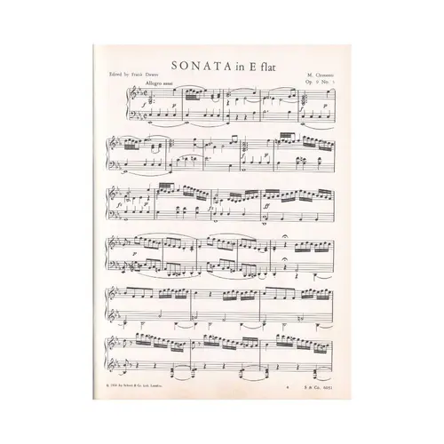 Sonata in E flat op. 9 n. 3 para piano