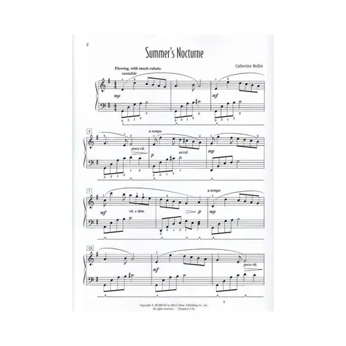Summer's Nocturne: Piano Sheet