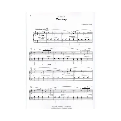 Memory: Piano Solo