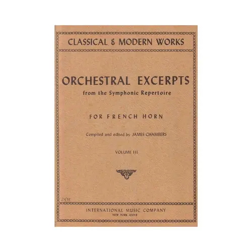 Orchestral Excerpts for horn Vol.03