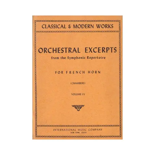 Orchestral Excerpts for horn Vol.04