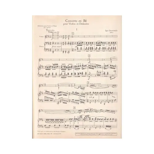 Concerto En Re pour violon et piano