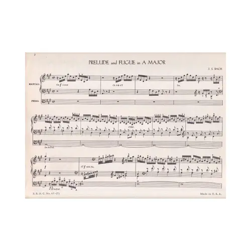 Prelude and Fugue in A Major