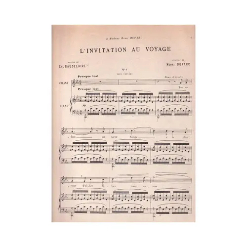 Invitation au Voyage - Voix Elevees
