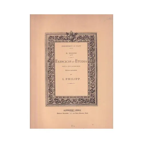Exercices et etudes - Pour la Main Gauche Seule op.89