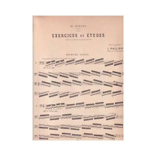 Exercices et etudes - Pour la Main Gauche Seule op.89