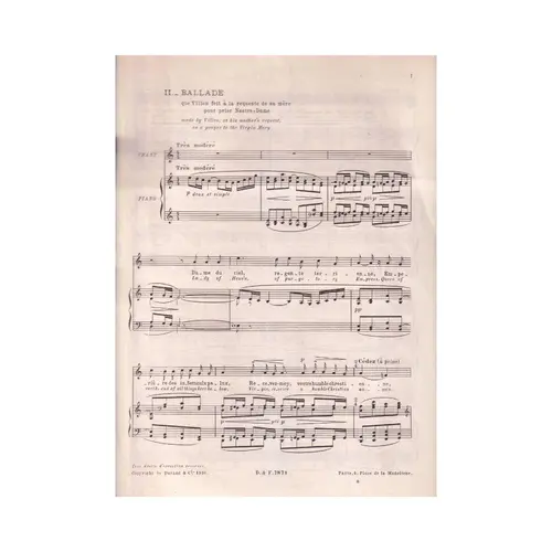 Trois Ballades - N.2  (Edição Antiga)