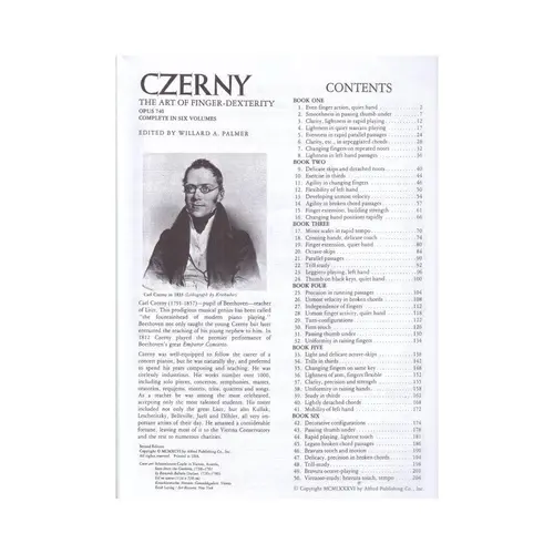Czerny: The Art of Finger Dexterity, Opus 740 (Complete) - Alfred Masterwork Edition