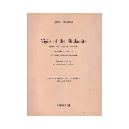 Vigils of the Shulamite (From The Song of Solomon) - Cantata Biblica