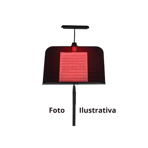 Luminária pra estante de partitura Gator GFWMUSLEDR led Vermelha com pescoço ajustável