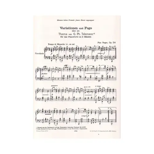 Variation e Fugue Op.134 - Piano Solo