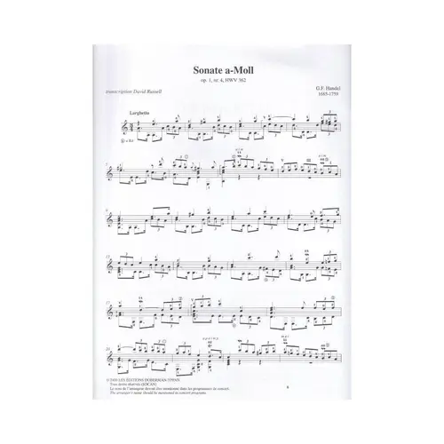 Sonate a-Moll, opus 1 no. 4, HWV 362