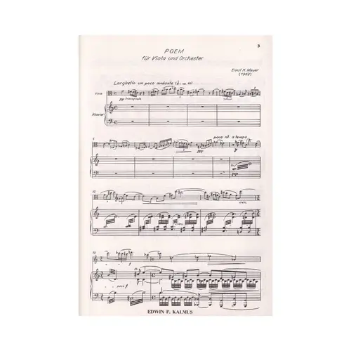 Poem For Viola and piano