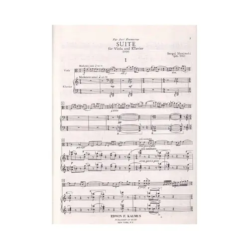 Suite For Viola and Piano