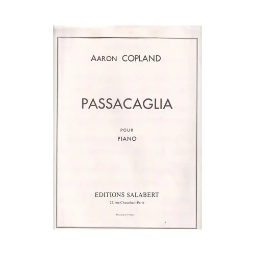 Passacaglia Pour Piano