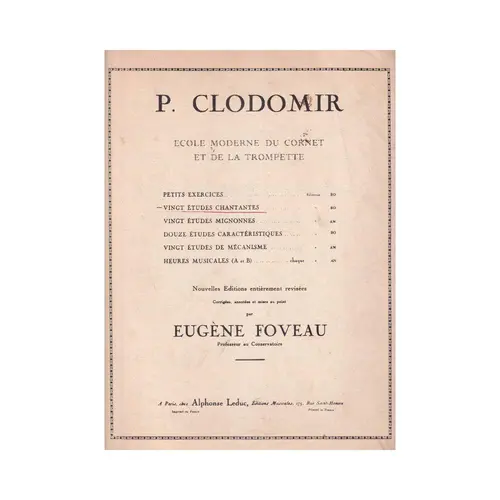 Vingt Etudes Chantantes  (Edição Antiga)