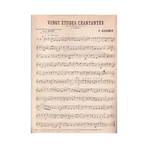 Vingt Etudes Chantantes  (Edição Antiga)