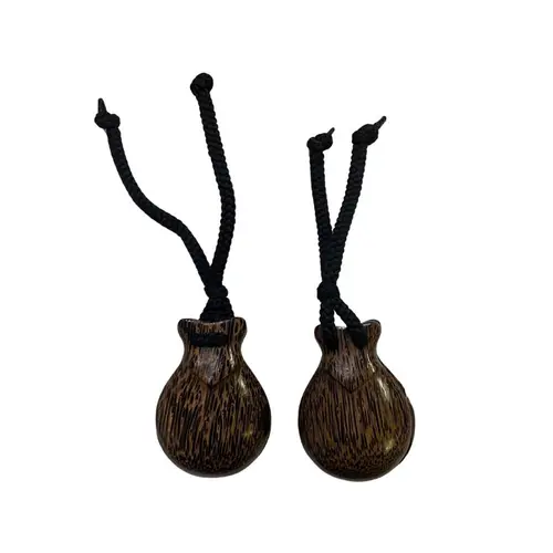 Castonhola GEWA Castanets Tiger wood - kit com 2 partes