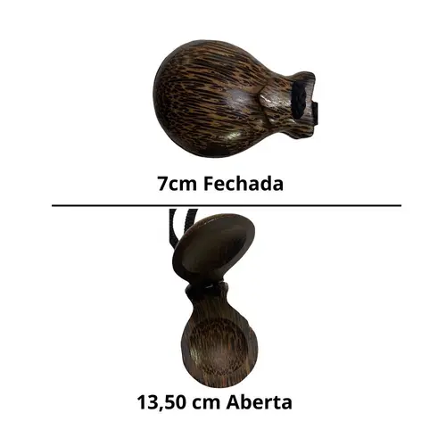 Castonhola GEWA Castanets Tiger wood - kit com 2 partes