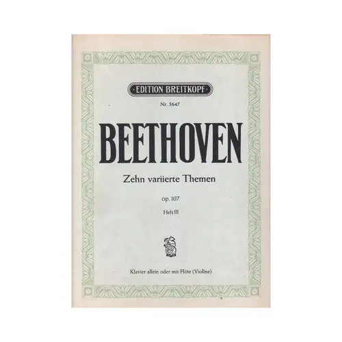Zelm Varierte Themen Op.107 Heft 3