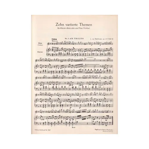 Zelm Varierte Themen Op.107 Heft 3
