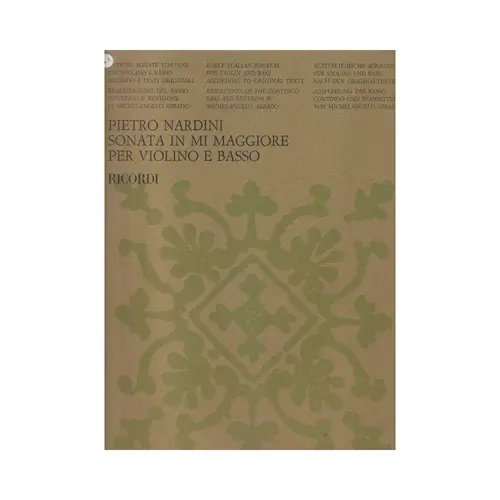 Sonata In Mi Maggiore Per Violino e basso