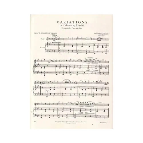 Variations On A Theme By Rossini For Flute