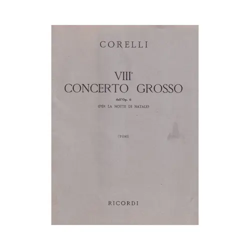 Viii Concerto Grosso Dal Op.6 ( regente )  (Edição Antiga)